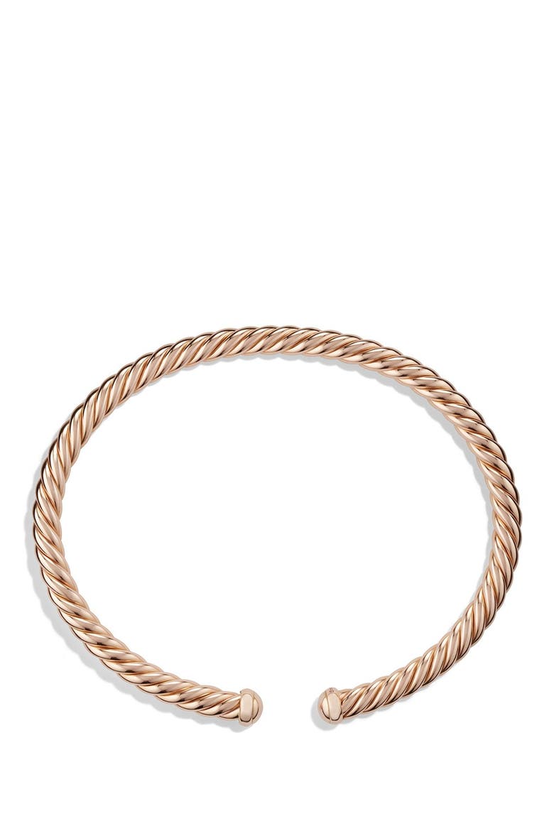 'Petite Cable' Petite Precious Cable Bracelet in Rose Gold, Alternate, color, ROSE GOLD
