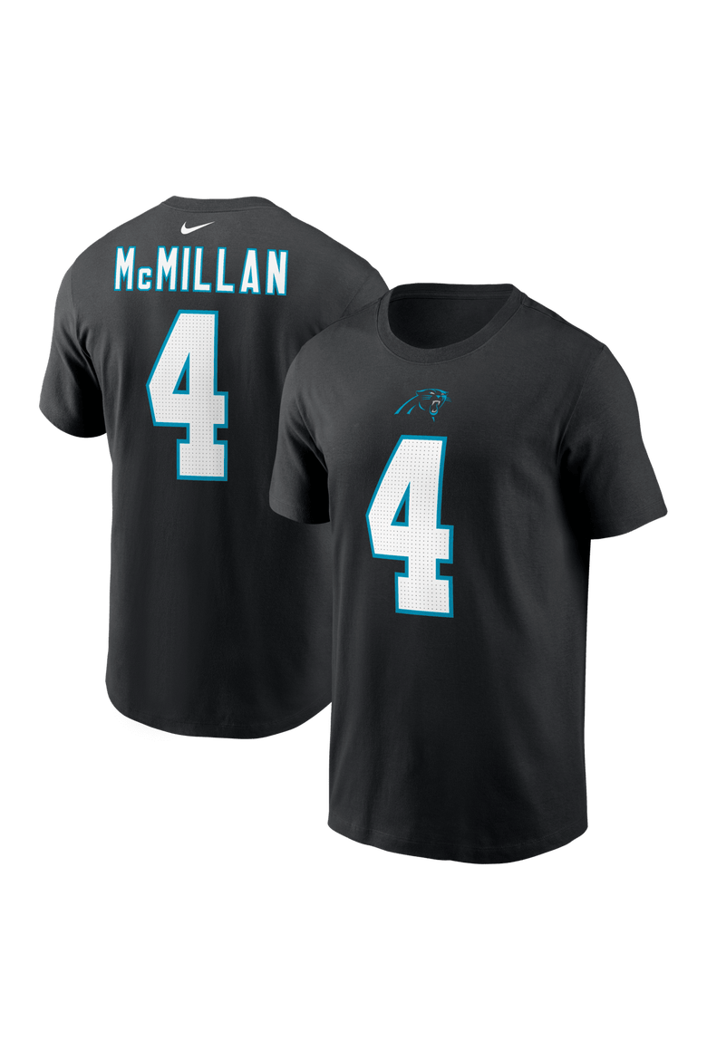 Men's Nike Tetairoa McMillan Black Carolina Panthers Name & Number T-Shirt, Main, color, Black