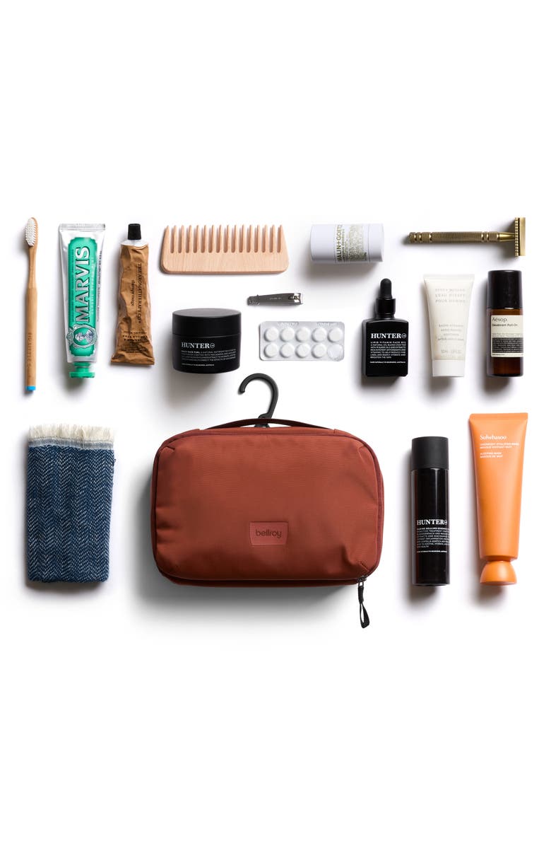 Bellroy Hanging Water Resistant Toiletry Kit, Alternate, color, Clay