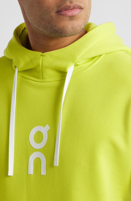 On Club Oversize Organic Cott Blend Hoodie In Lime