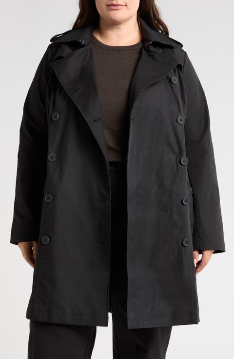 Derjon Double Breasted Trench Coat (Plus)