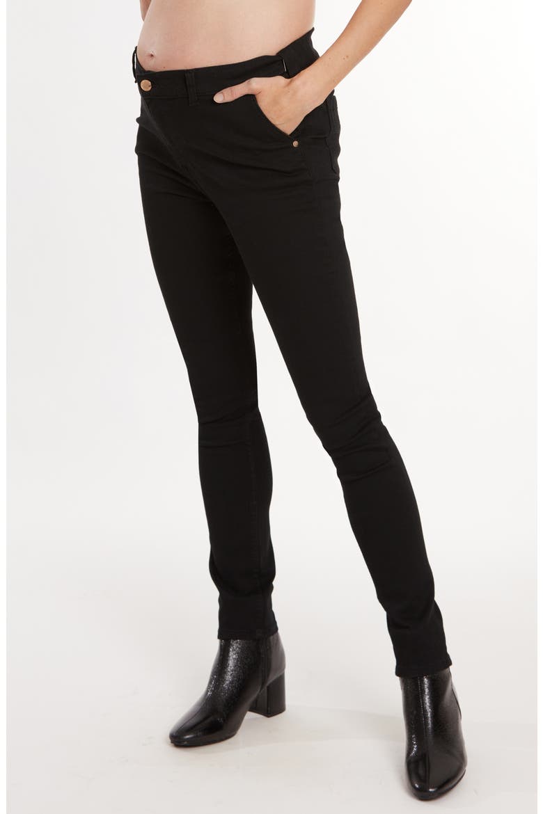 Sharon Maternity and postpartum denim, Alternate, color, BLACK