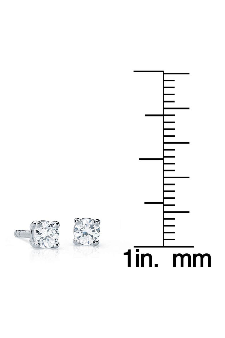 14K White Gold Diamond Stud Earrings - 0.25ctw, Alternate, color, WHITE