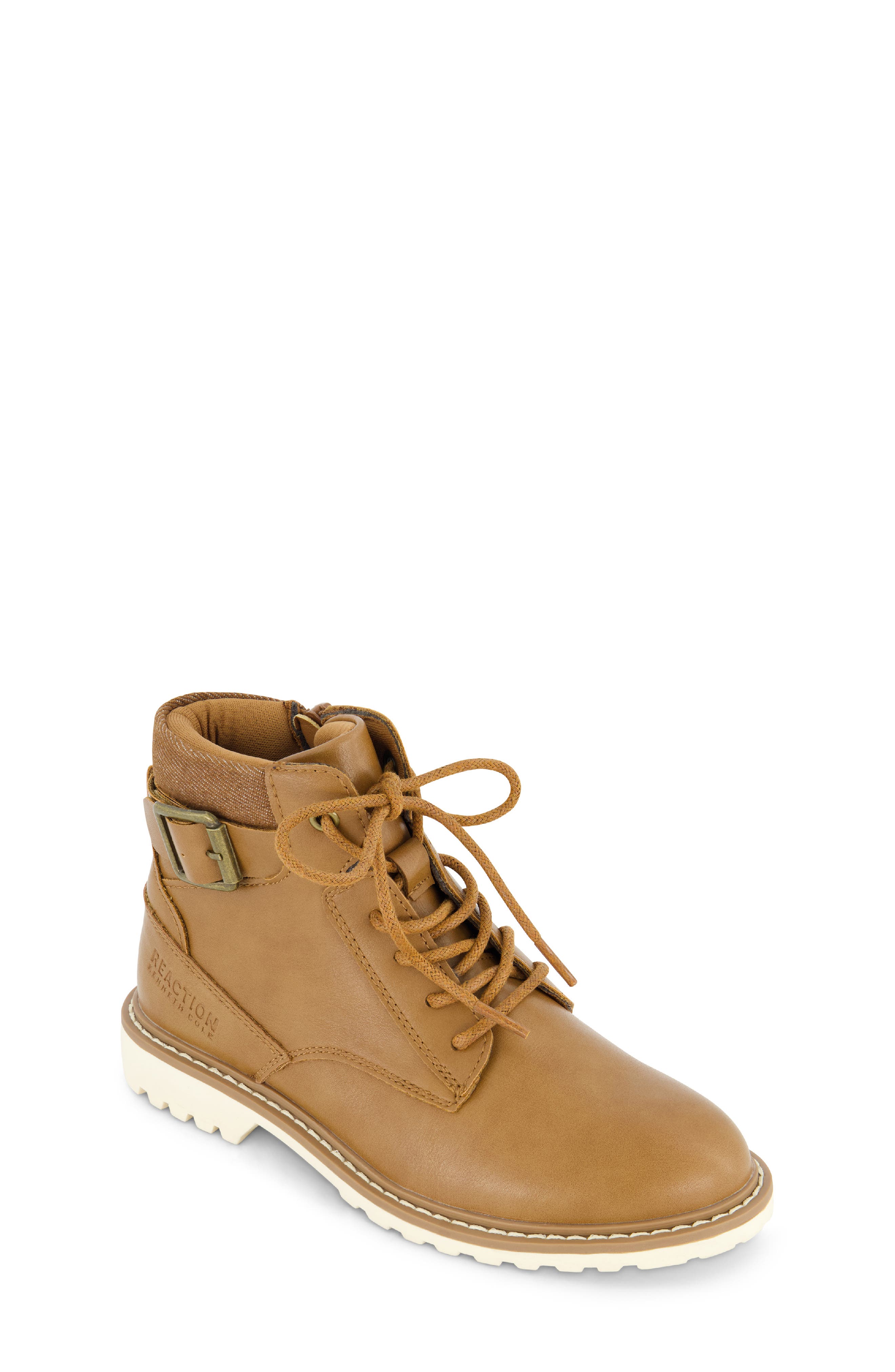 Kenneth Cole Kids' Pace Zamir Lace-Up Boot, Main, color, Cognac