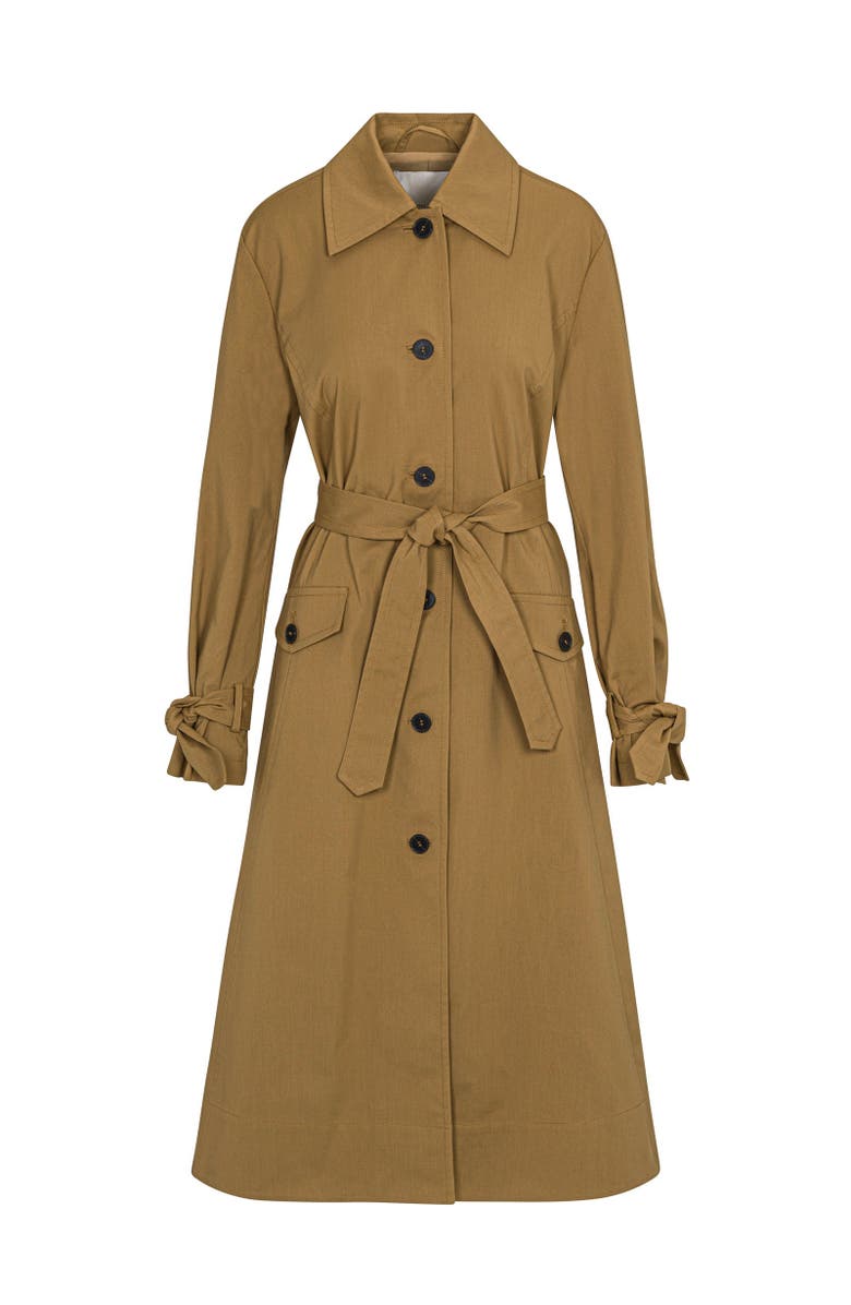 Rebecca Taylor Refined Sateen Trench Coat, Alternate, color, Date