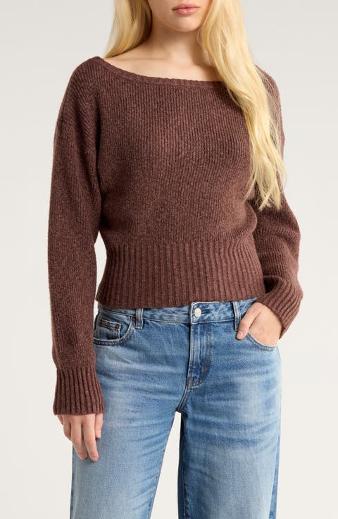 Cosette Off the Shoulder Rib Sweater