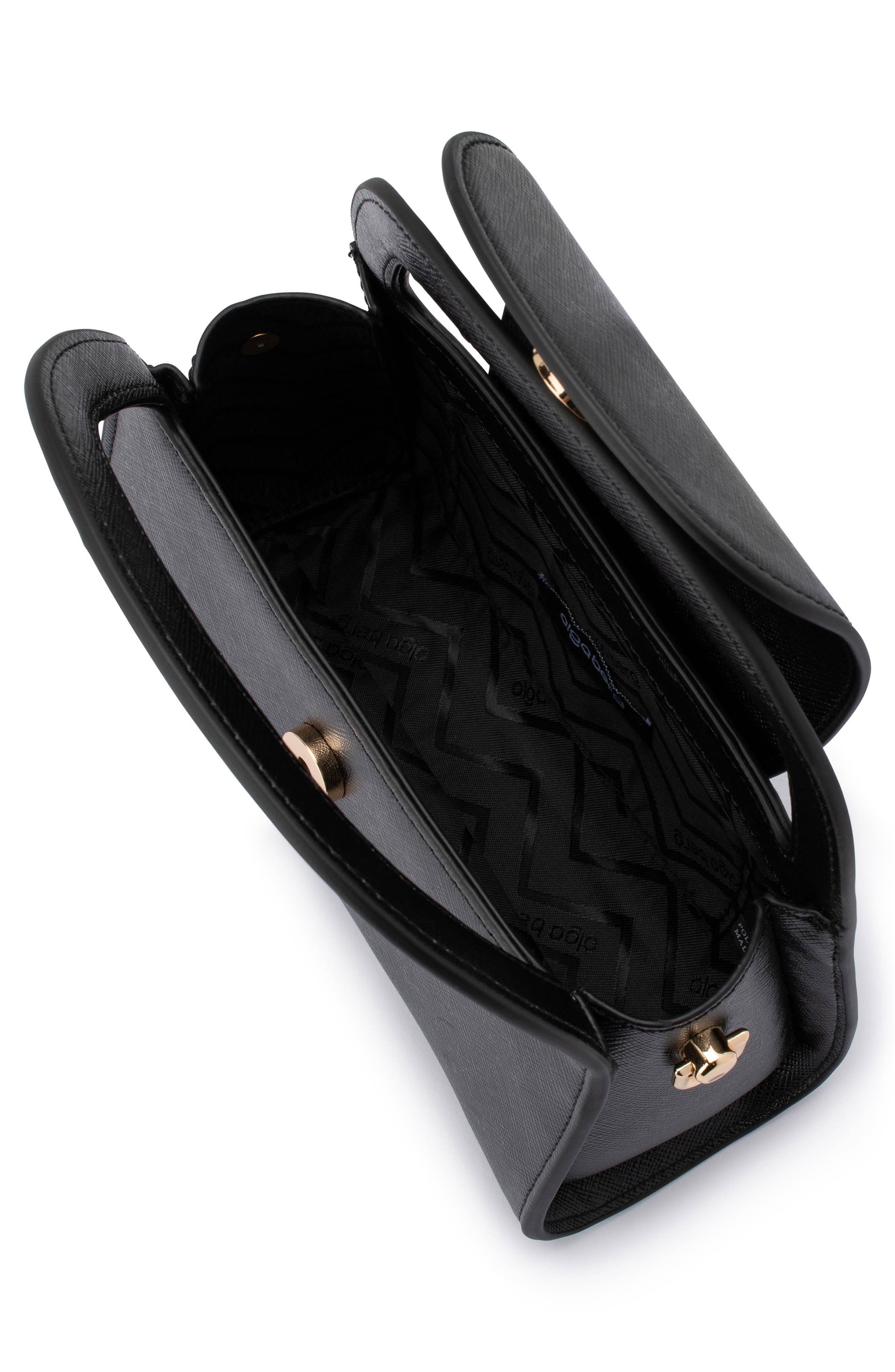 Olga Berg Ivy Curved Top Handle Bag, Alternate, color, 