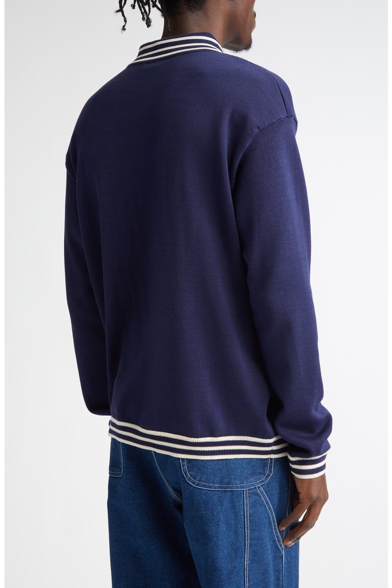 Club Tipped Embroidered Polo Sweater, Alternate, color, NAVY