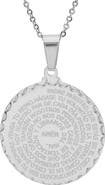 STEELTIME Padre Nuestro Pendant Necklace