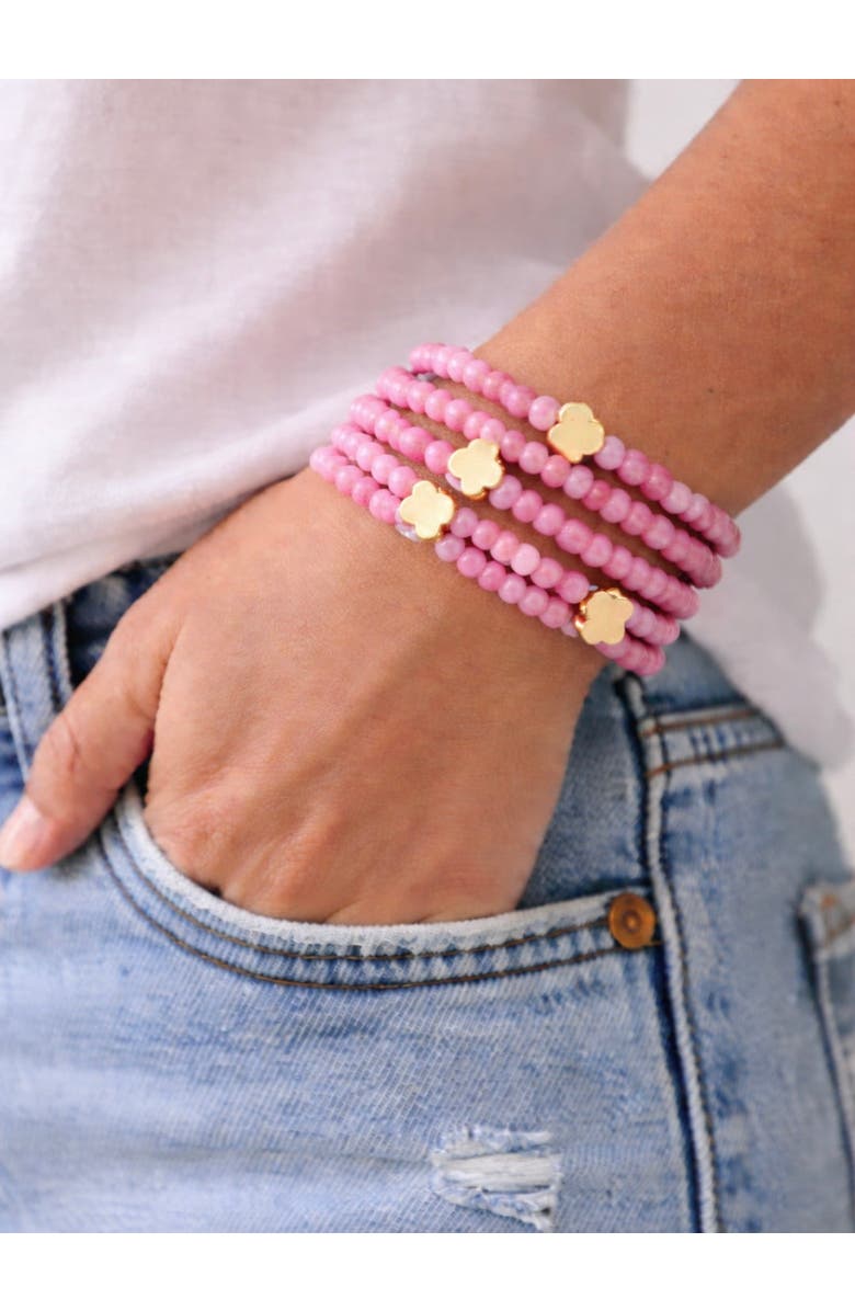 Erin McDermott Jewelry Strawberry Fields Forever Bracelet, Alternate, color, Pink