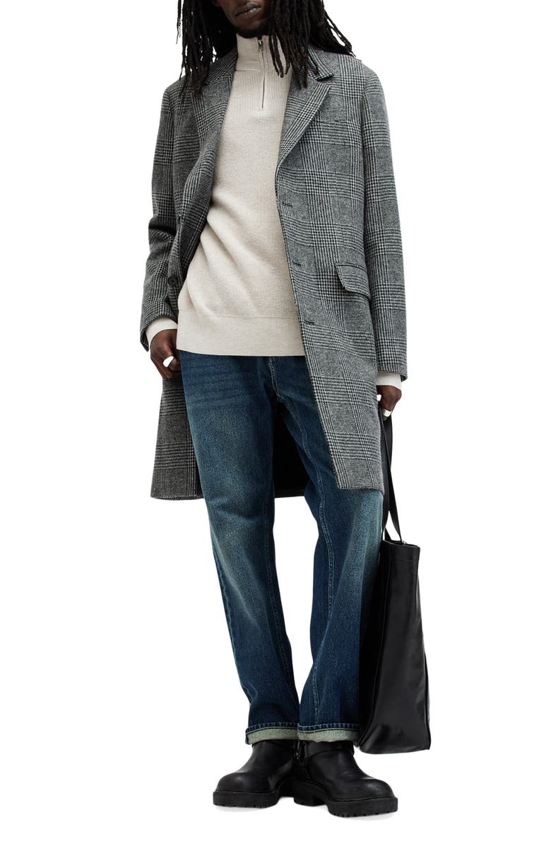 AllSaints Wool Blend Quarter Zip Sweater, Alternate, color,