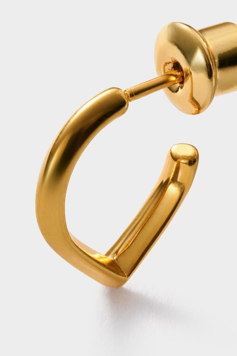 Elsi Waterproof Gold Huggie Hoop Earrings, Alternate, color, Gold