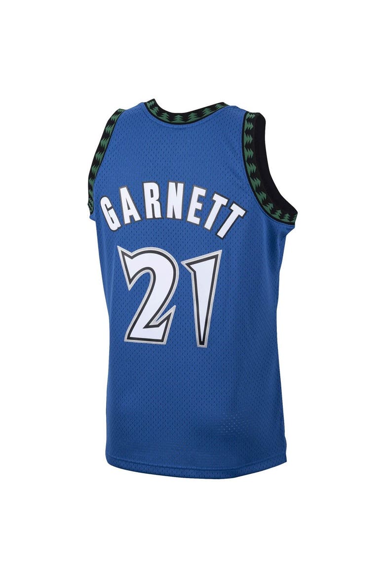 Men's Mitchell & Ness Kevin Garnett Blue Minnesota Timberwolves 2001/02 Hardwood Classics Swingman Jersey, Alternate, color, Blue