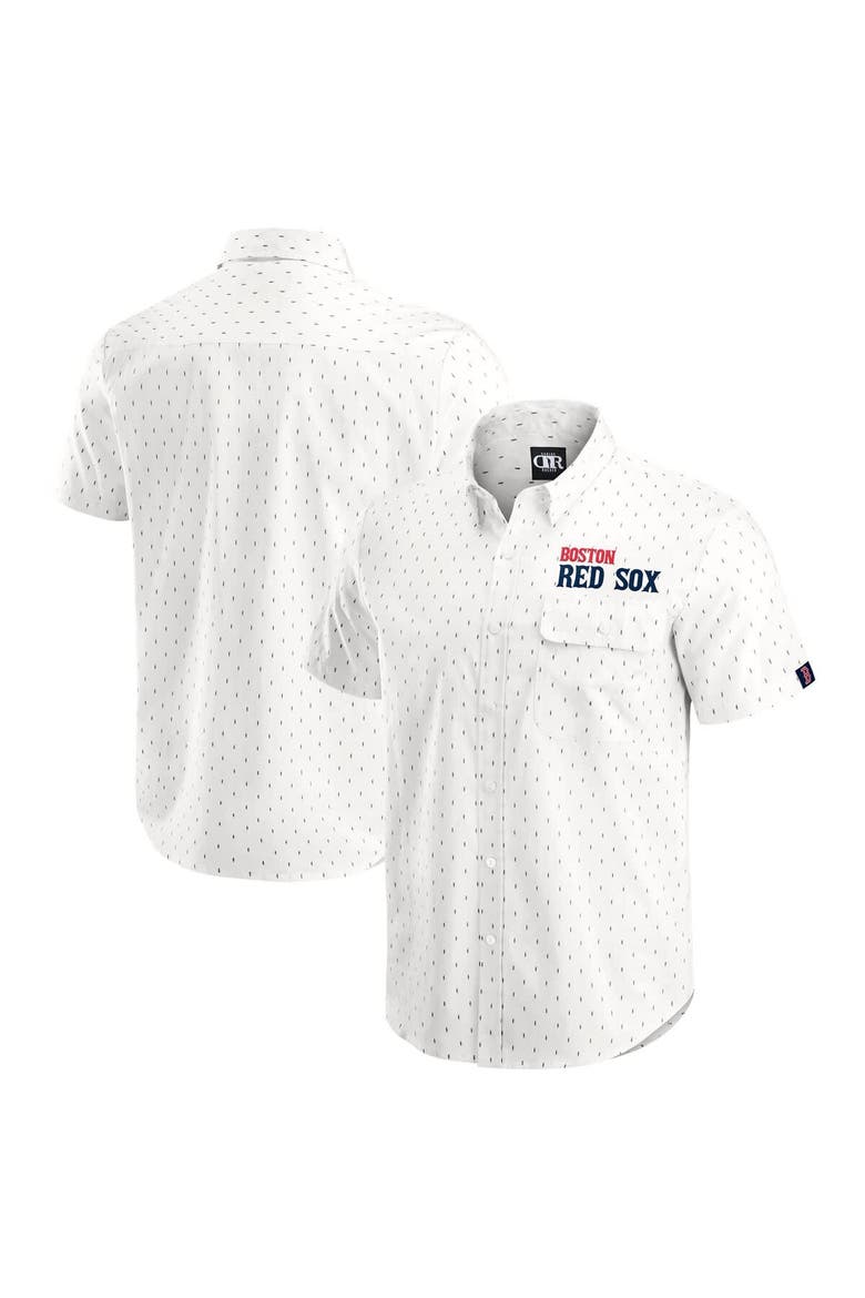 Men's Darius Rucker Collection by Fanatics  Cream Boston Red Sox Printed Button-Down Top, Main, color, Cream