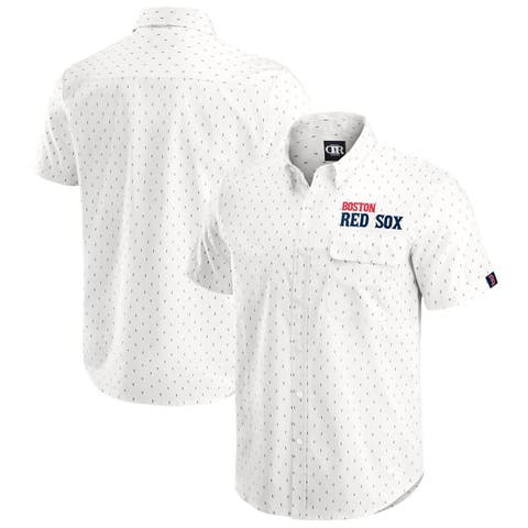 Men's Darius Rucker Collection by Fanatics  Cream Boston Red Sox Printed Button-Down Top