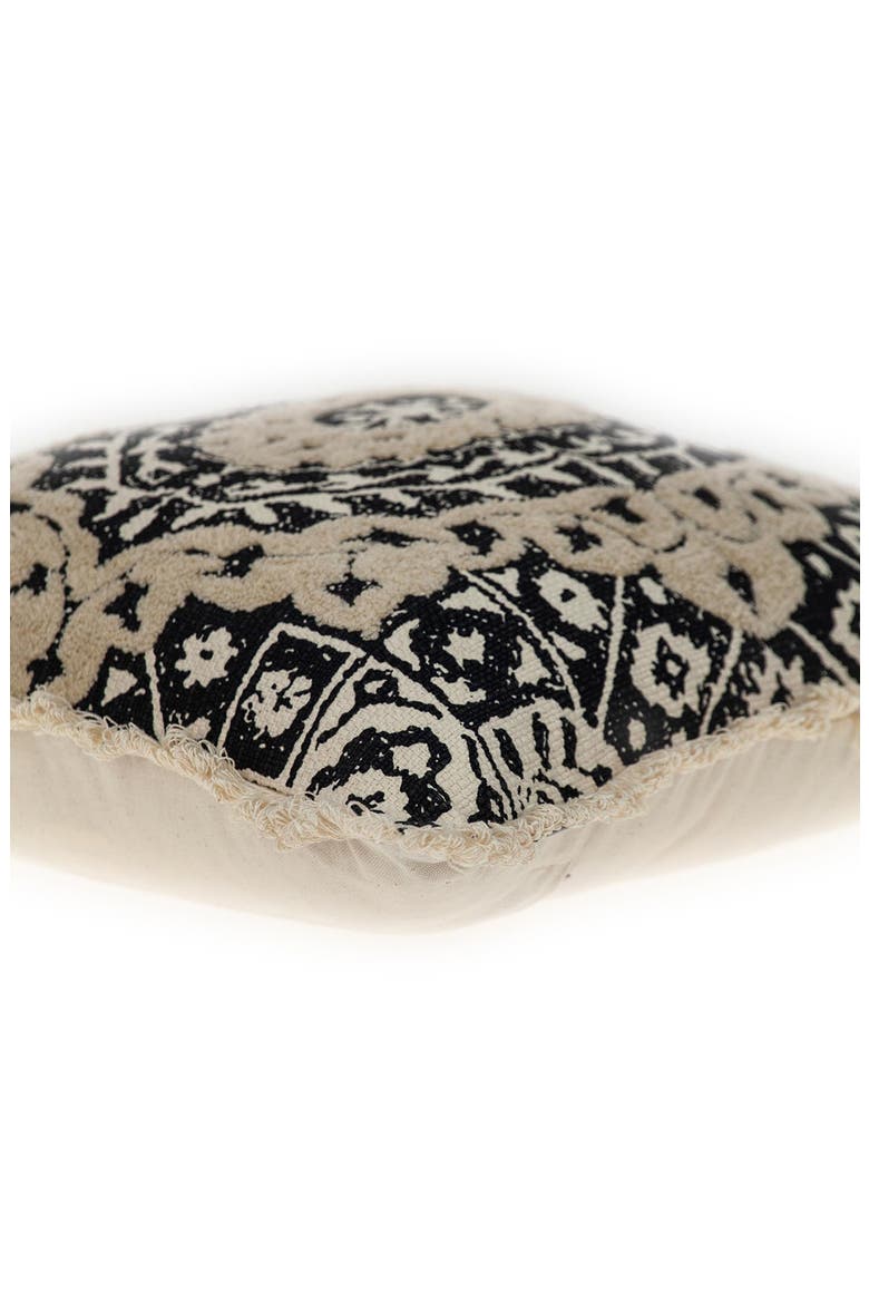Abu Printed Accent Pillow, Alternate, color, BLACK