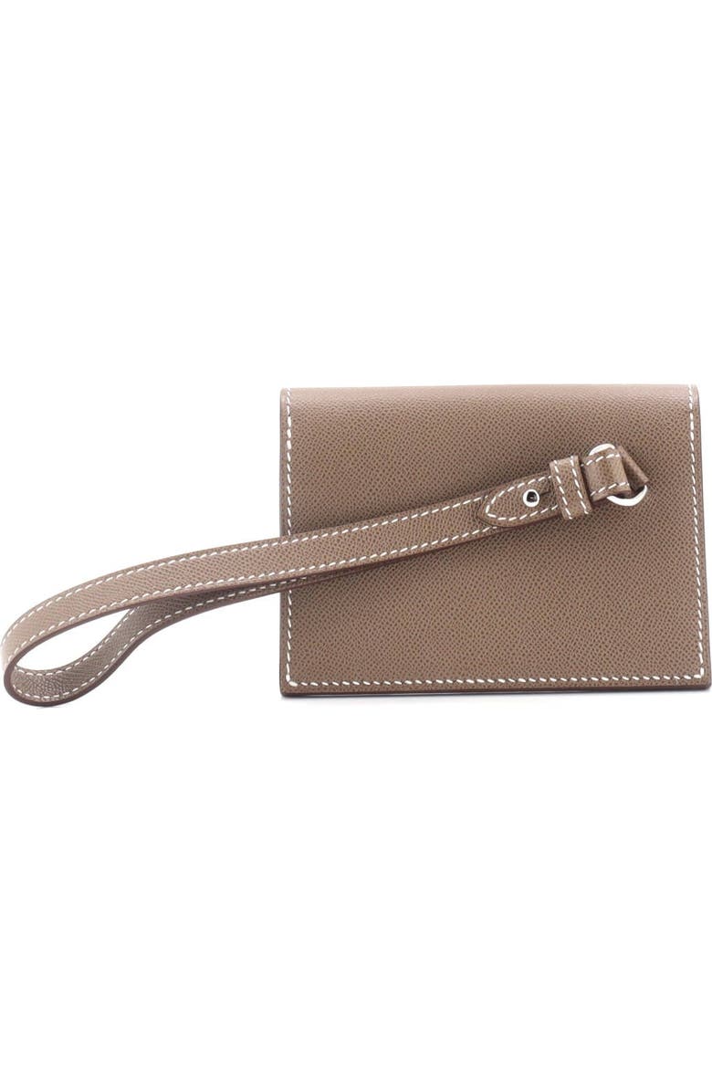 Pre-Owned Hermes Kelly Pocket Slim Wristlet Wallet Madame, Alternate, color, Etoupe