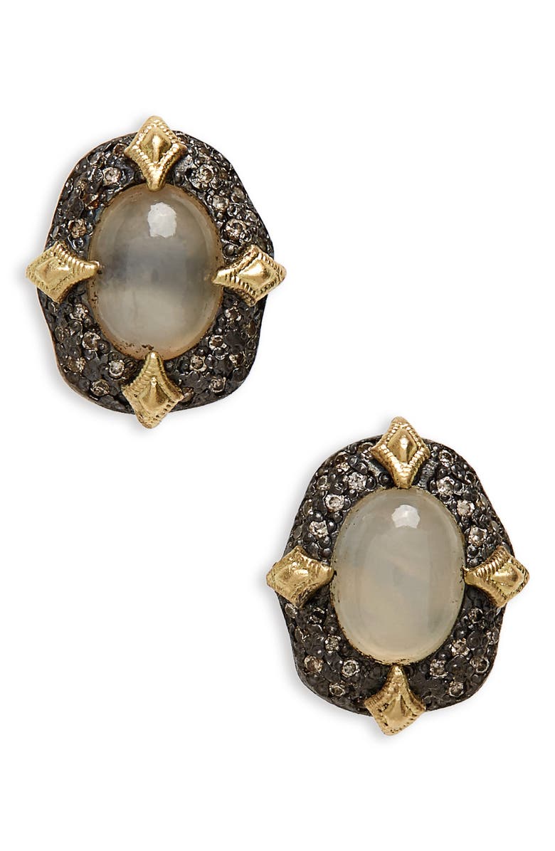 Armenta Old World Petal Stud Earrings, Main, color, 