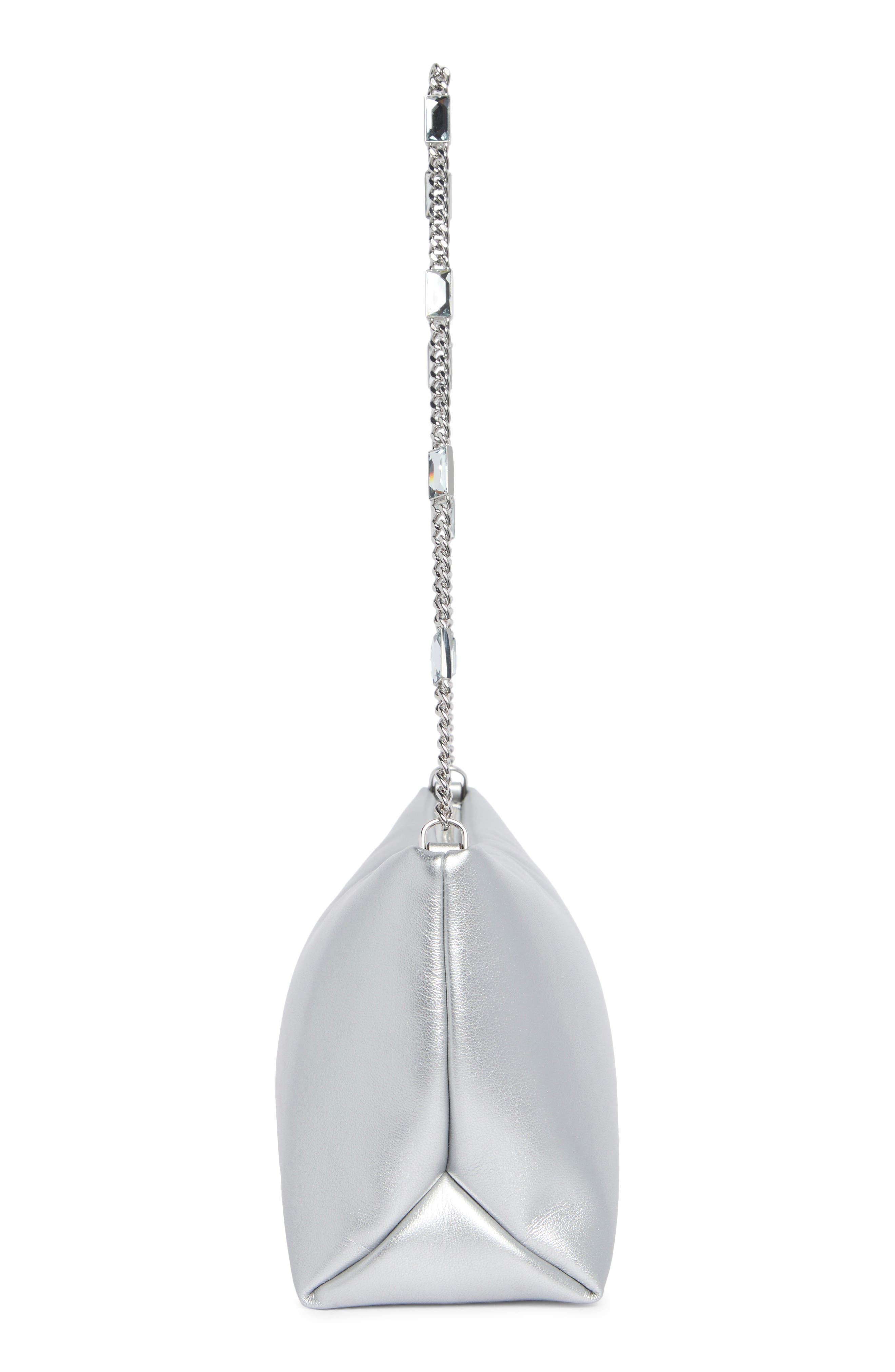 Kate Spade New York anya metallic shoulder bag, Alternate, color, Silver