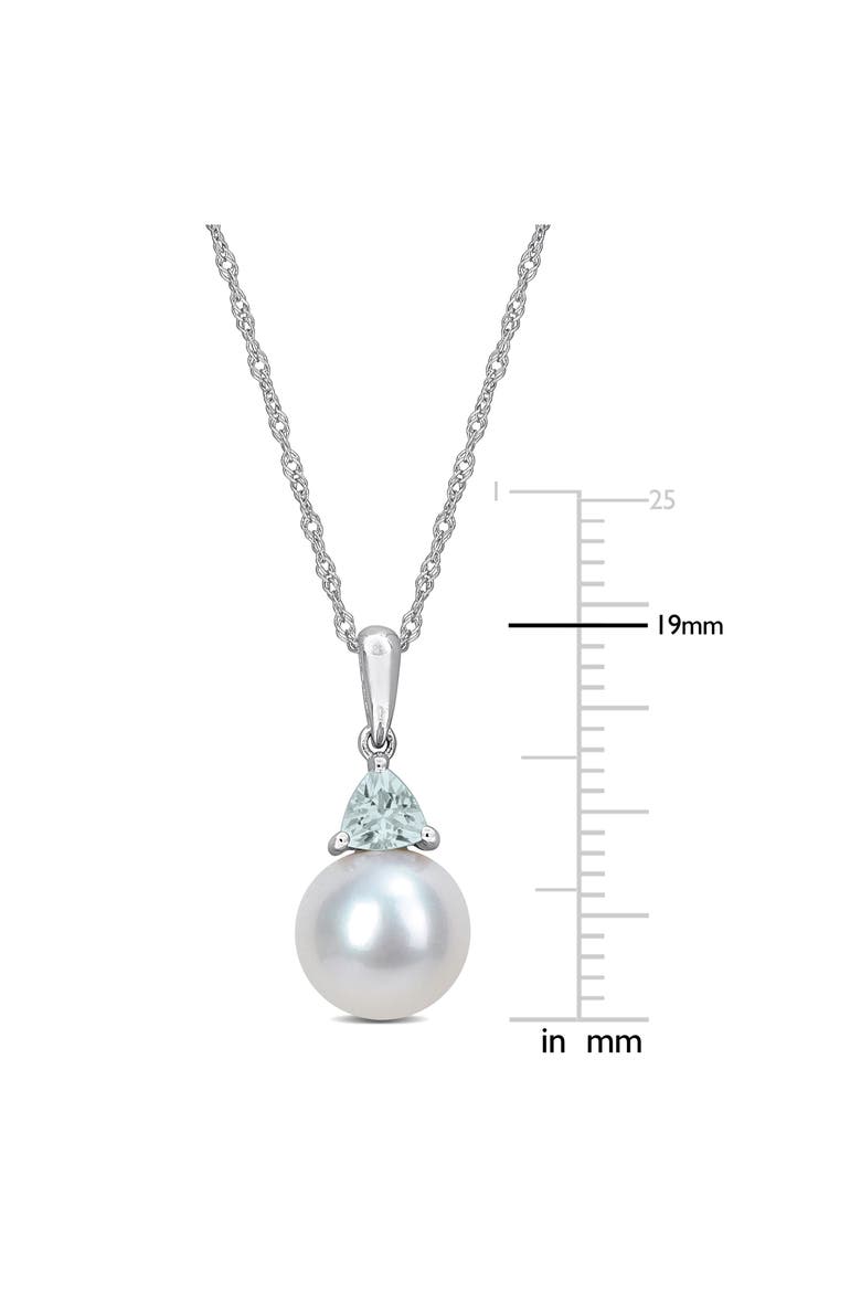Freshwater Pearl Pendant Necklace, Alternate, color, AQUAMARINE