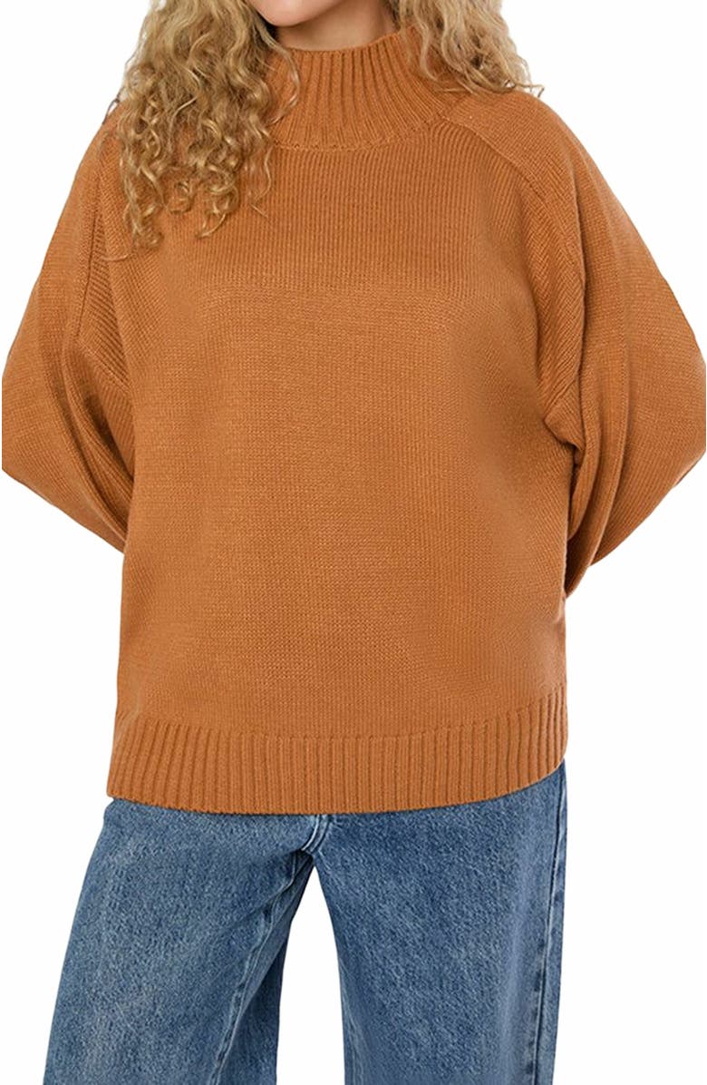 WeWoreWhat Oversized Funnel Neck Sweater, Alternate, color,