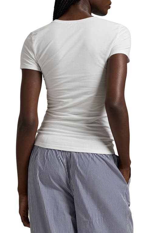 Polo Ralph Lauren Stretch Cotton T-shirt In White