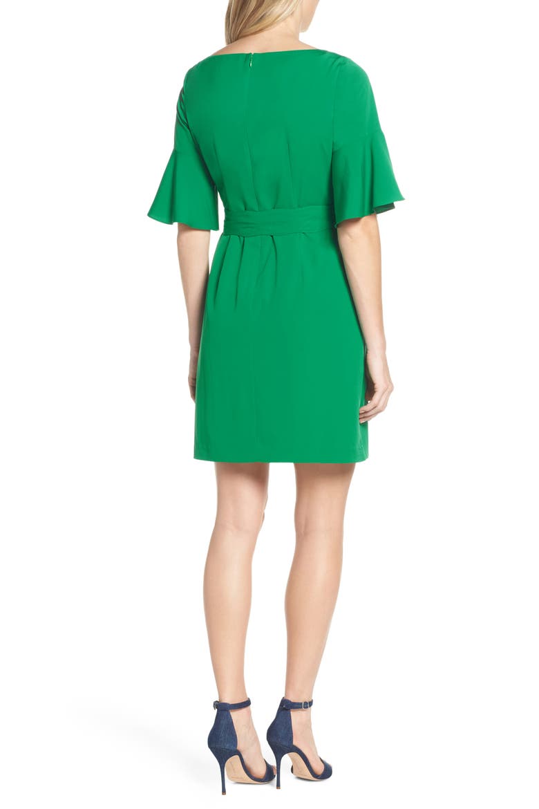 Bell Sleeve Sheath Dress, Alternate, color, GREEN