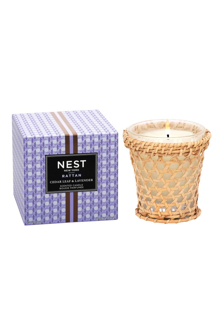 Rattan Cedar Leaf & Lavender Scented Candle (Limited Edition), Alternate, color, NO COLOR