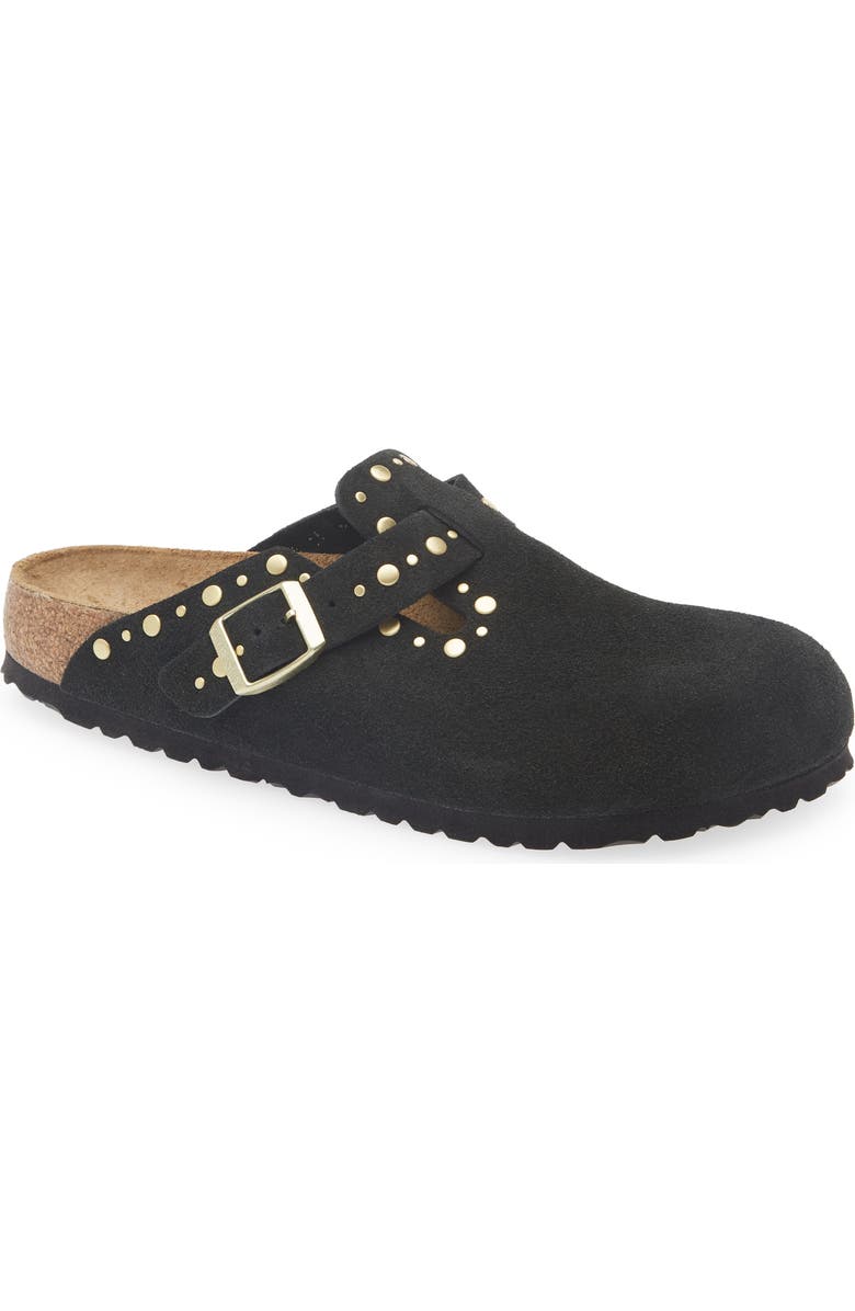 Birkenstock Boston Rivets Clog, Main, color, Black