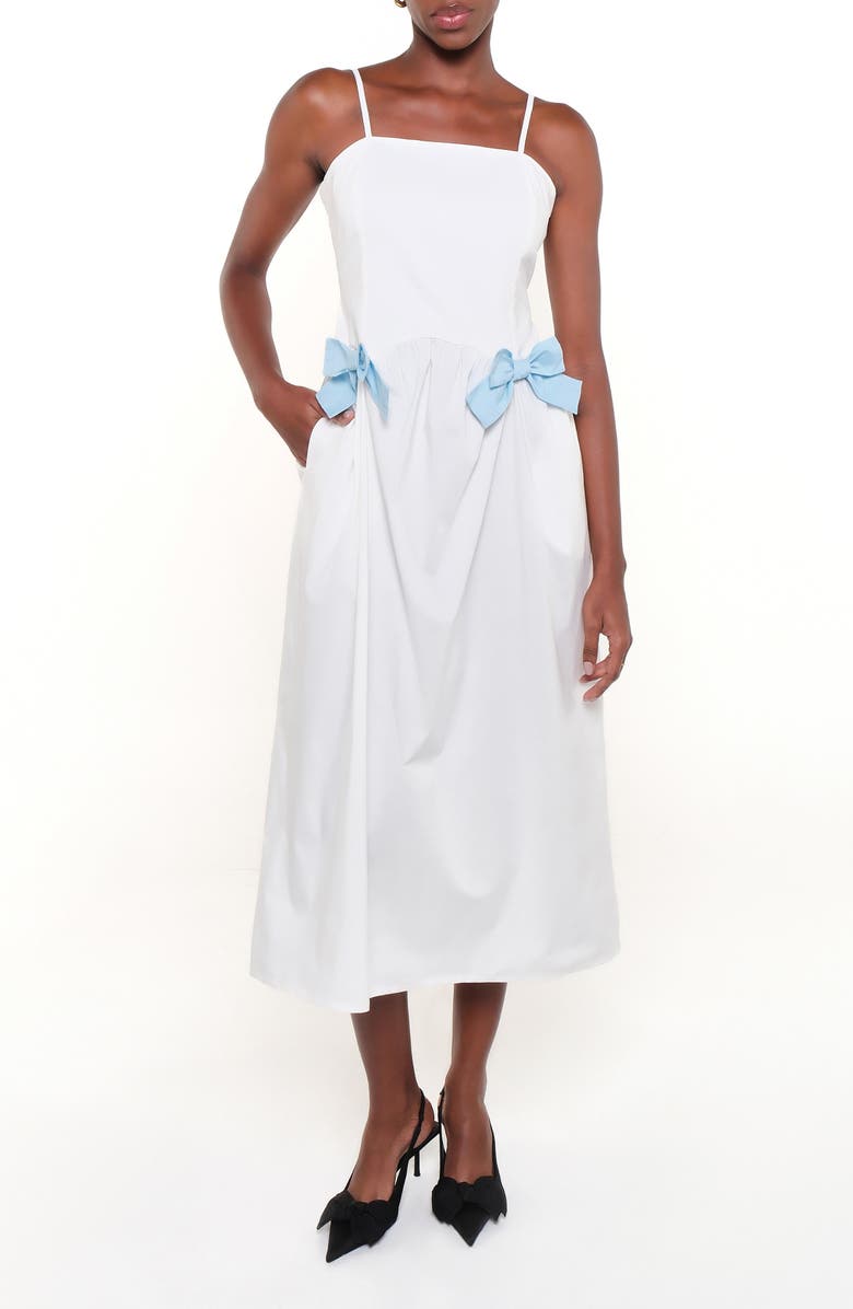The Lulo Project Maddy Sleeveless Stretch Cotton Midi Dress, Main, color, 