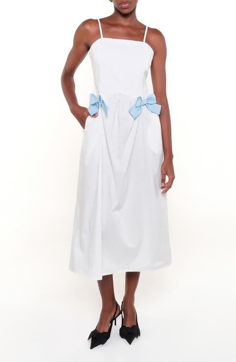 Maddy Sleeveless Stretch Cotton Midi Dress