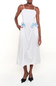 The Lulo Project Maddy Sleeveless Stretch Cotton Midi Dress