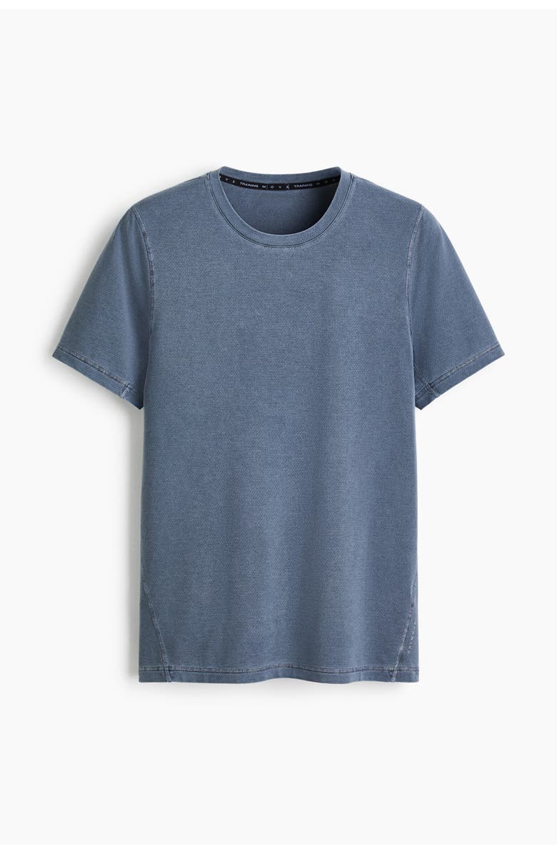 H&M Running T-shirt With Drymove, Main, color, Dusty Blue