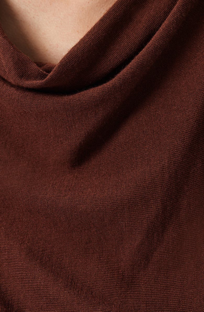 AllSaints Ridley Dolman Sleeve Crop Sweater, Alternate, color, Chestnut Brown