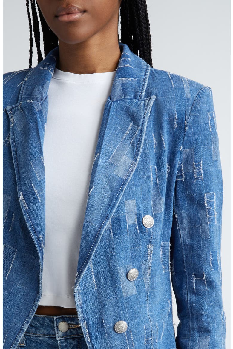 Wayne Denim Double Breasted Crop Jacket, Alternate, color, TUCSON