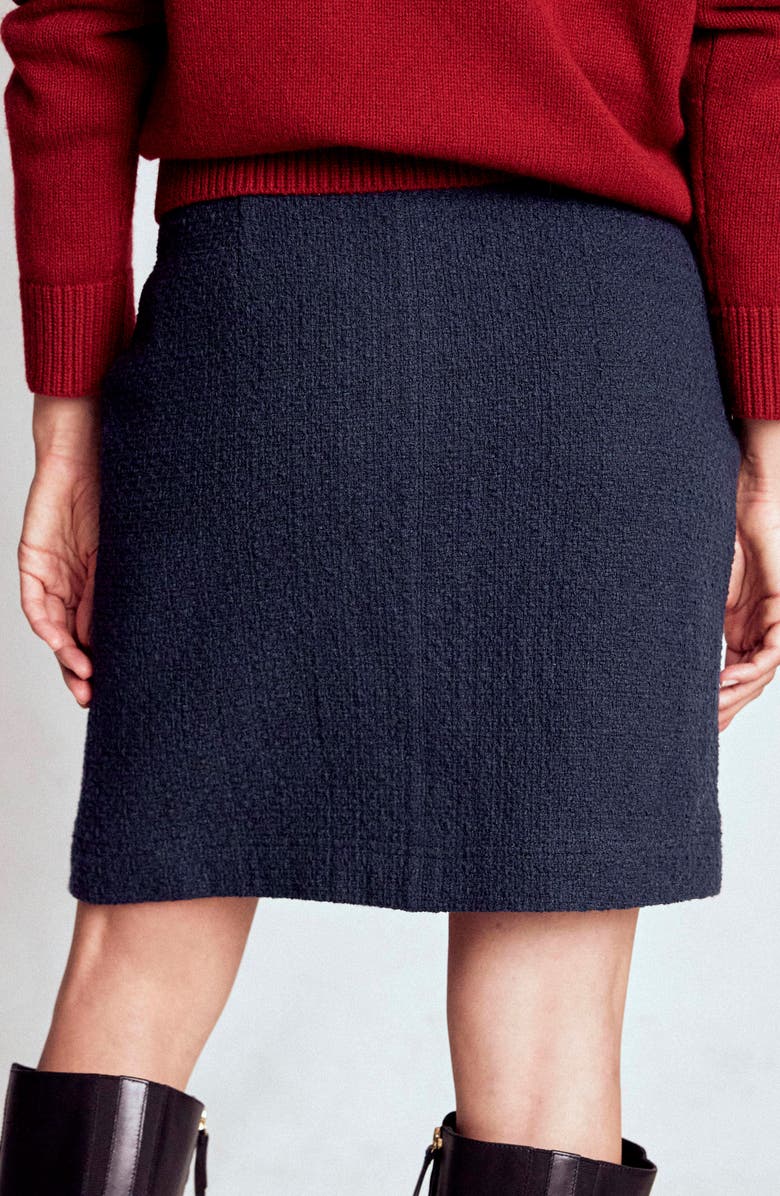 Boden Cecelia Textured Knit Skirt, Alternate, color, Navy