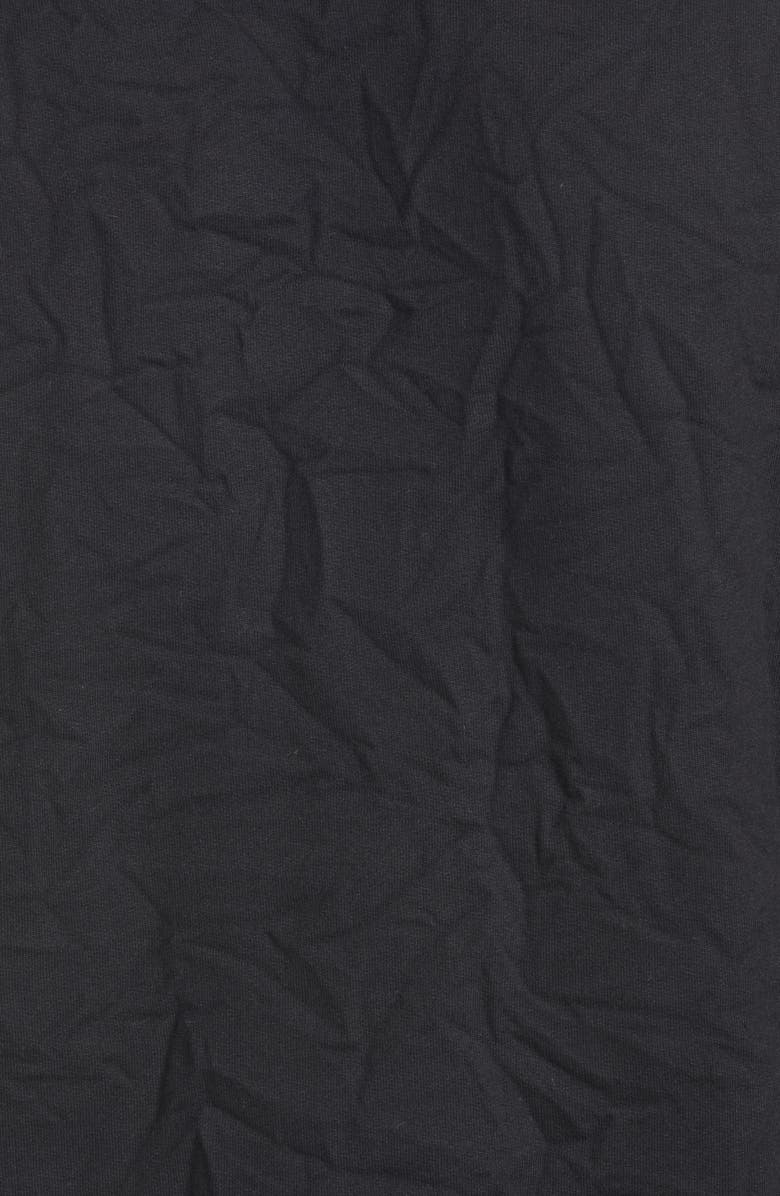 Balenciaga Mock Neck Wrinkled Fleece Top, Alternate, color,