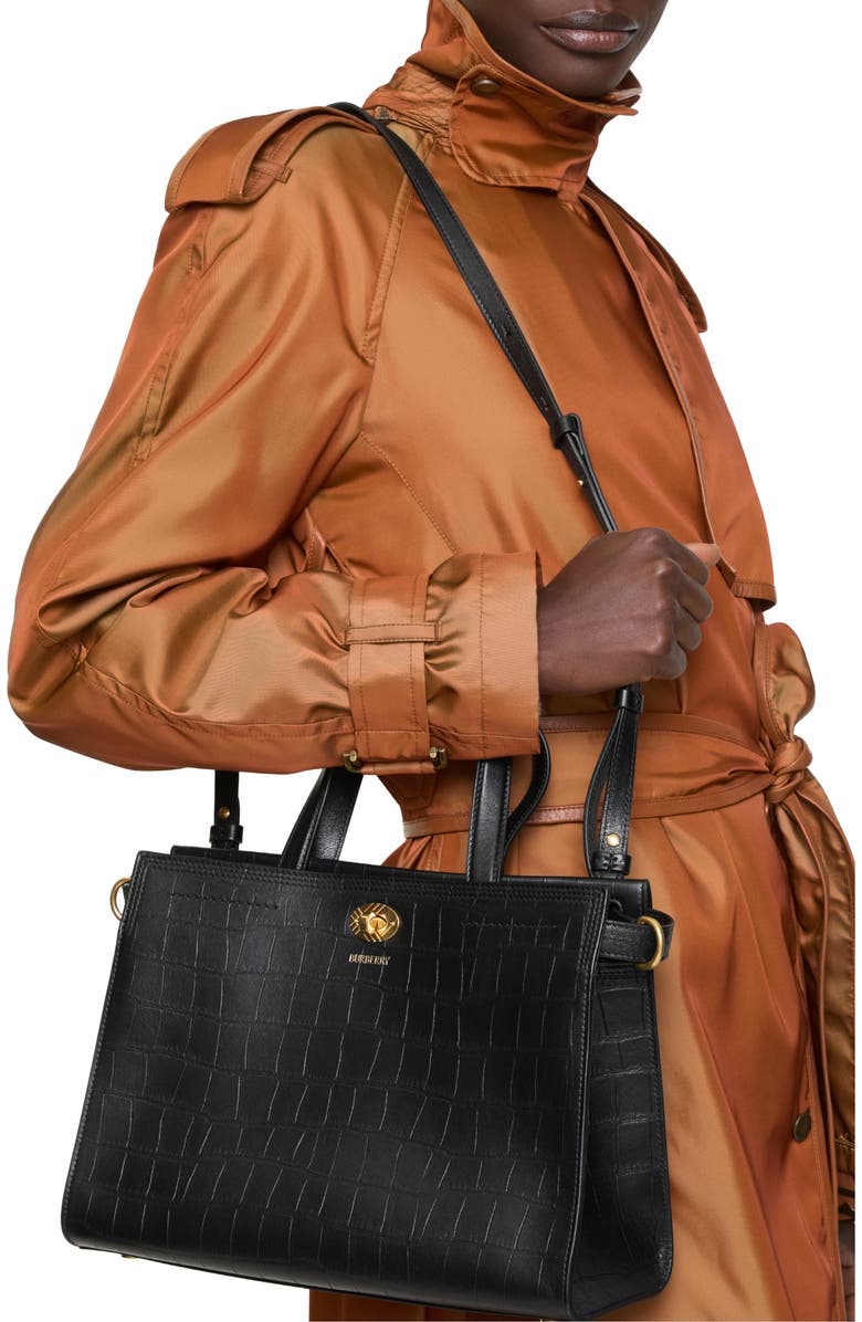 Burberry Small Cotswolds Tote, Alternate, color, Black