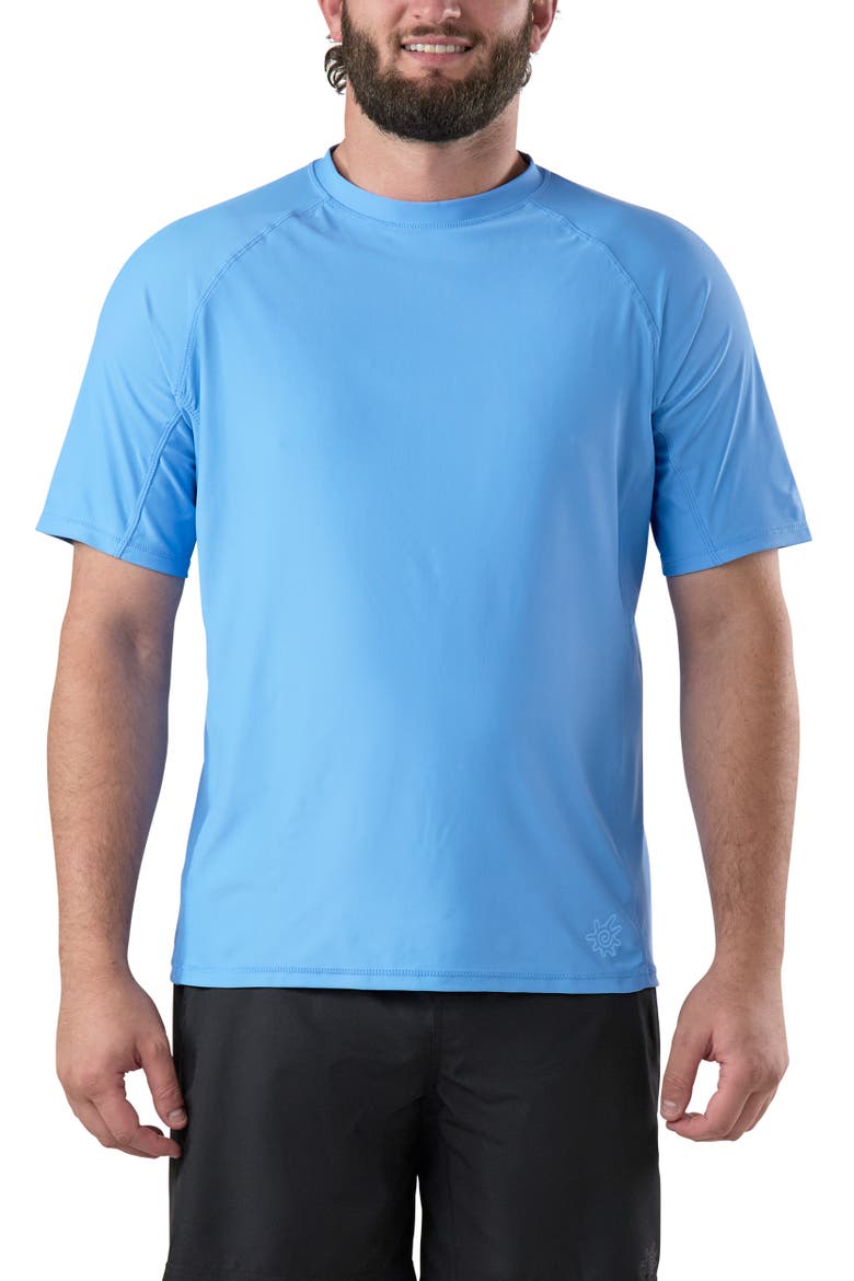 Short Sleeve Crew Sun & Swim Shirt, Main, color, Light Blue