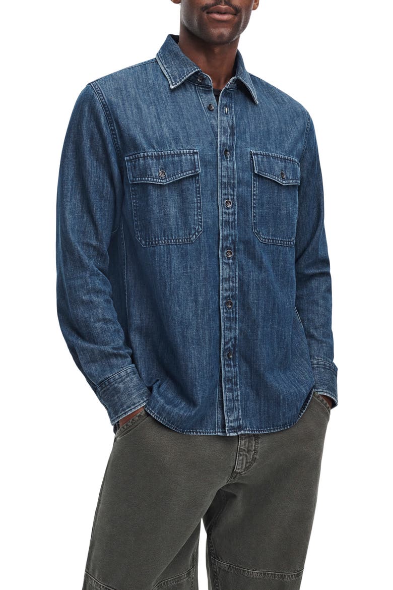Denim CPO Shirt, Main, color, REID