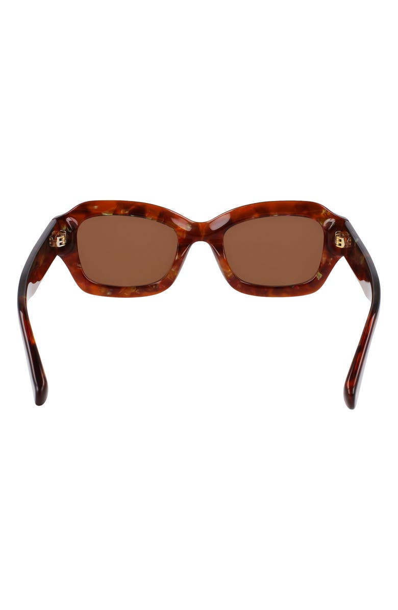 Longchamp Heritage 50mm Cat Eye Sunglasses, Alternate, color, Textured Brown