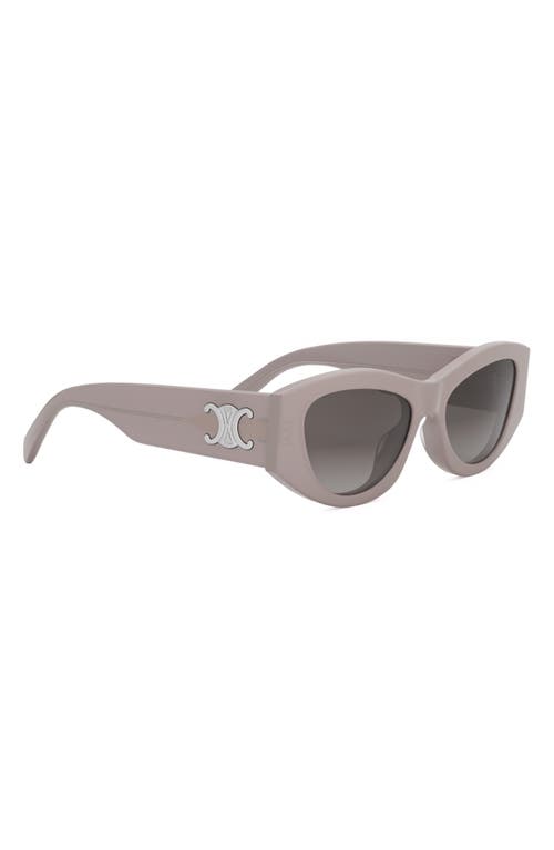 Celine Triomphe 55mm Rectangular Sunglasses In Gray