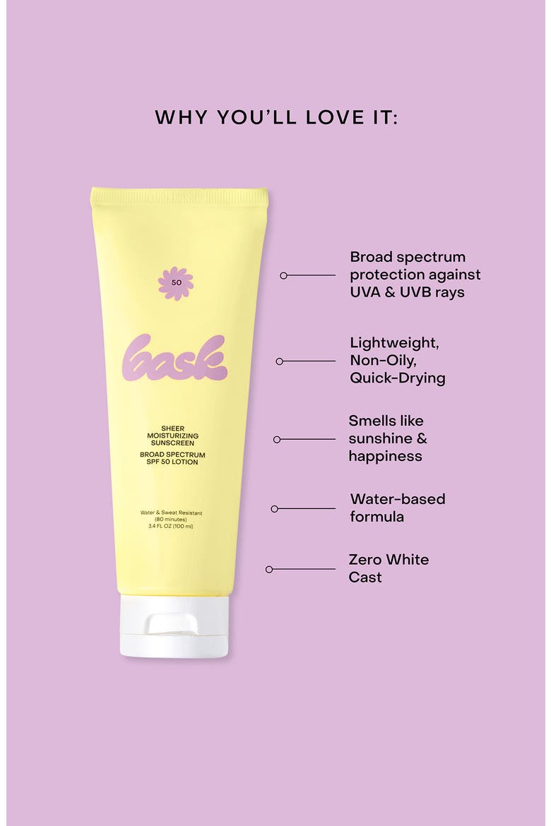 Sheer Moisturizing Sunscreen Broad Spectrum SPF 50 Lotion, Alternate, color, NO COLOR