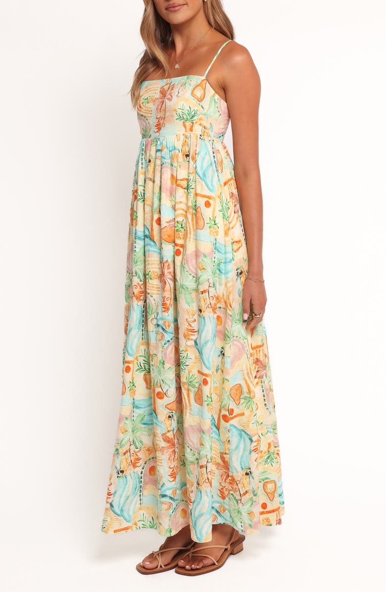 Petal & Pup Odessa Print Maxi Dress, Alternate, color, Golden Palm