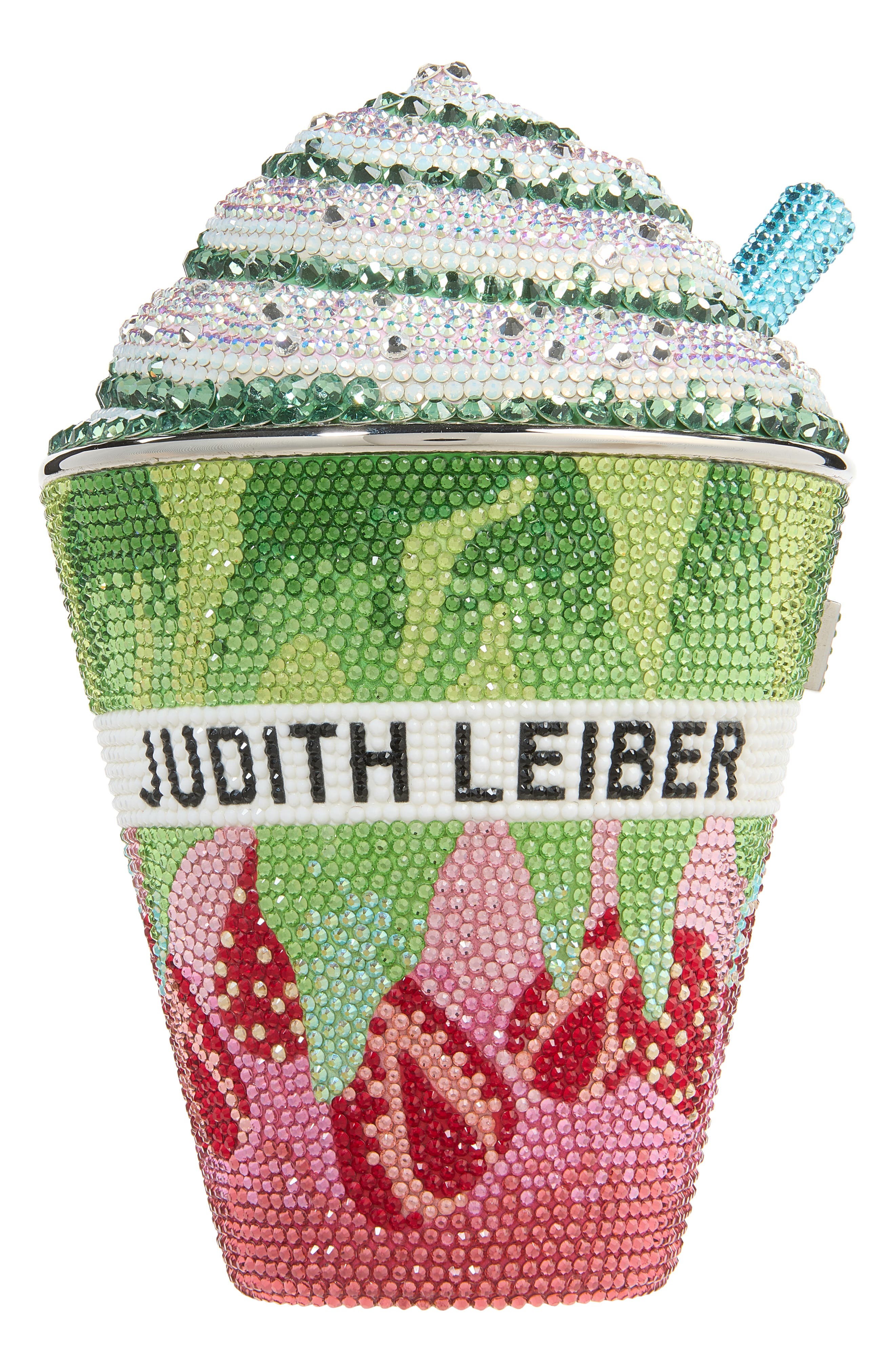 Frozen Matcha Crystal Clutch, Alternate, color, SILVER PINK MULTI