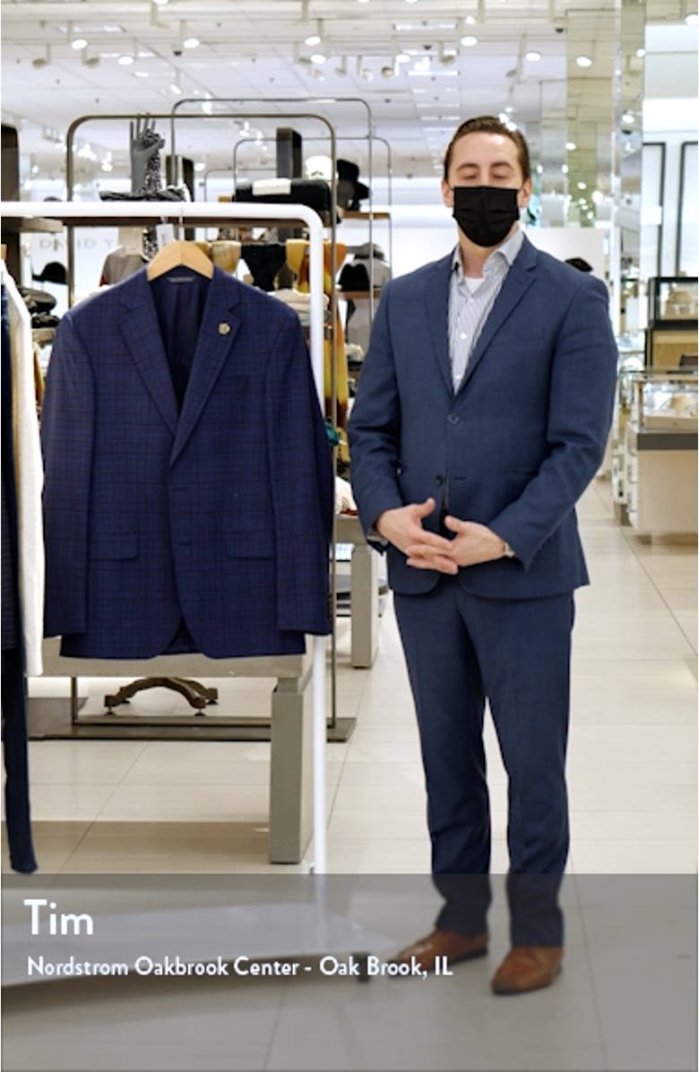 Jay Slim Fit Plaid Wool Sport Coat, sales video thumbnail