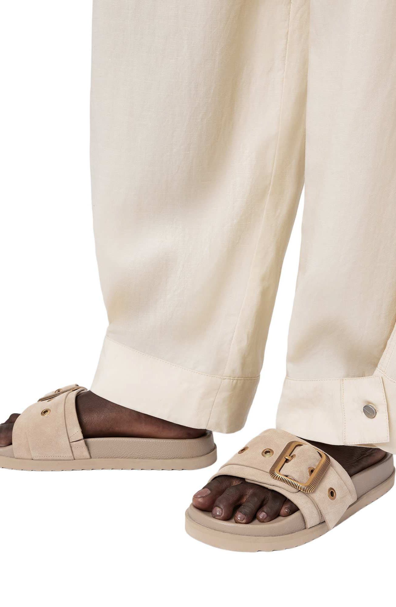 Ellie Western Slide Sandal, Alternate, color, SAND BROWN