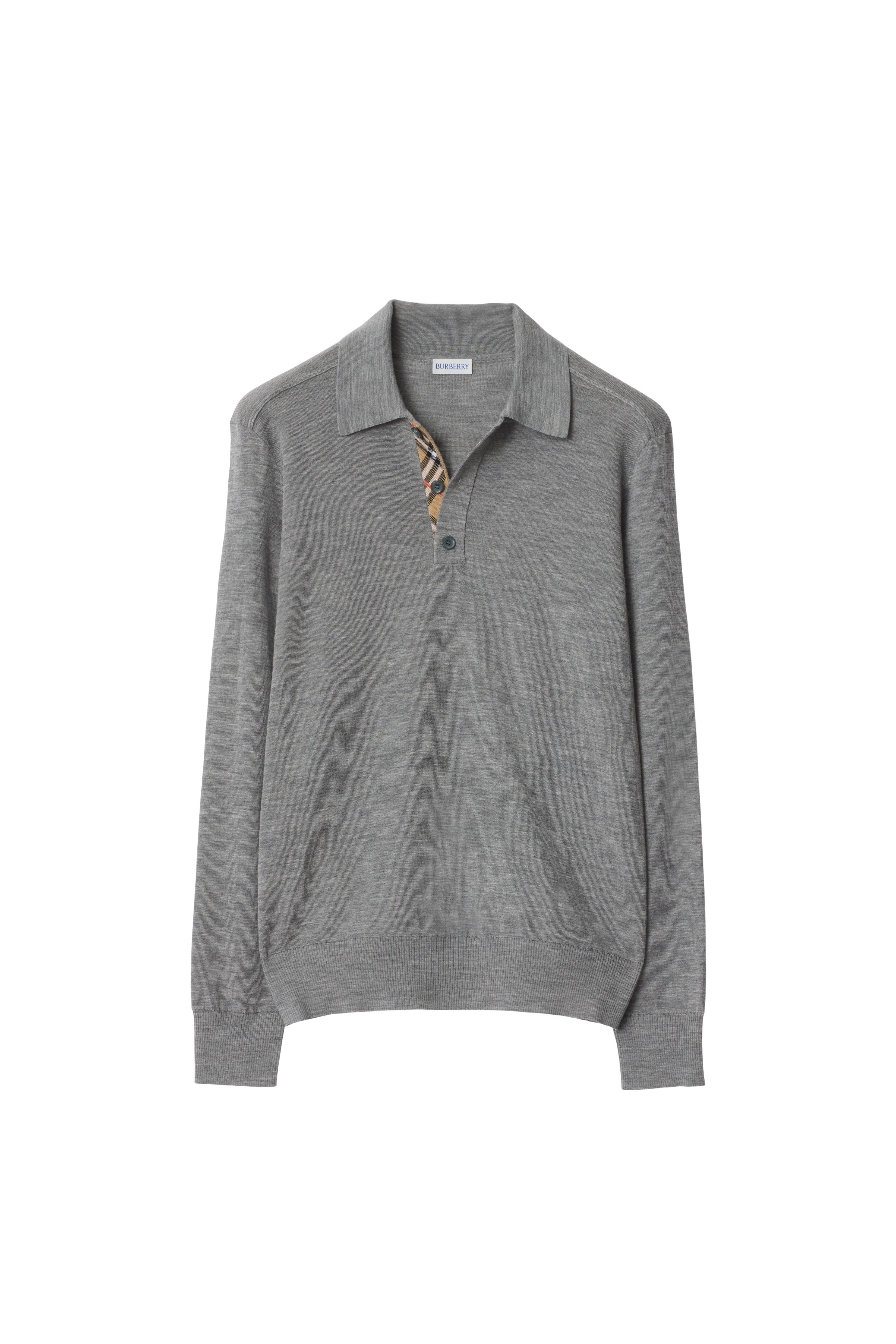 Long-sleeve Wool Polo Shirt - image 2
