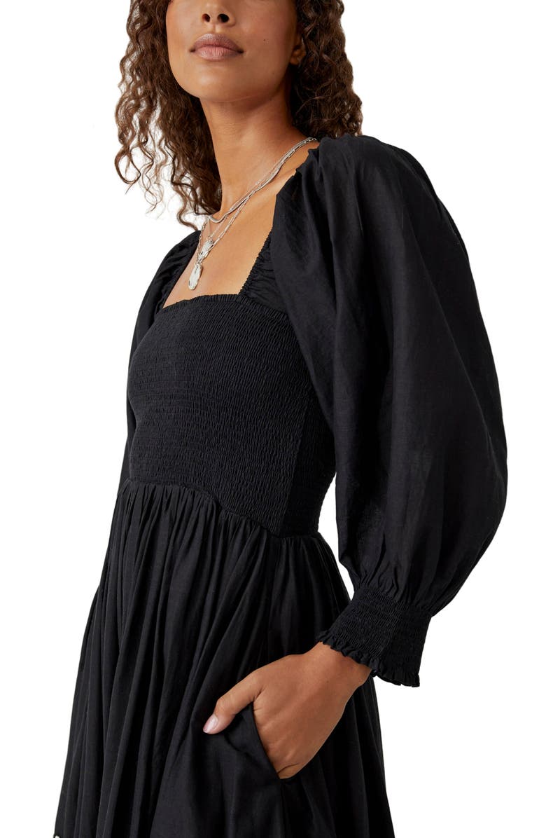 Free People Perfect Storm Smocked Eyelet Long Sleeve Maxi Dress, Alternate, color,