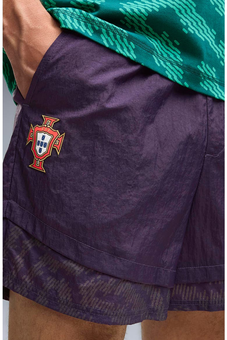 x Portugal x Salehe Bembury King Track Shorts, Alternate, color, DEEP PLUM